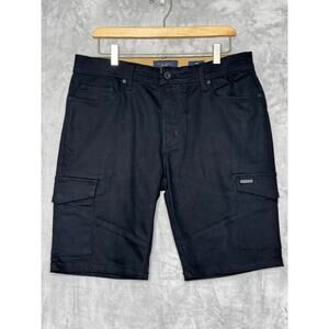 Marc Asher New York Shorts Mens 34 Cargo Black Stretch Denim Outdoor Hiking